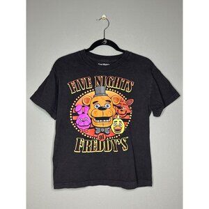Five Nights at Freddy's Kids Large Fazbear and Friends Boy's Black T-Shirt